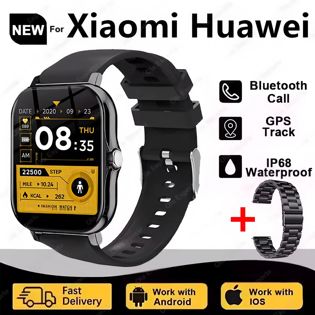 Smart Watch - AMOLED Bluetooth Call GPS NFC Waterproof Fitness Tracker