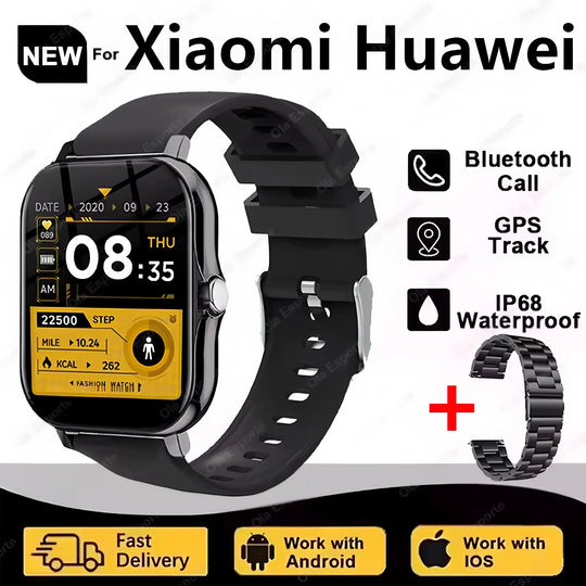 Smart Watch - AMOLED Bluetooth Call GPS NFC Waterproof Fitness Tracker
