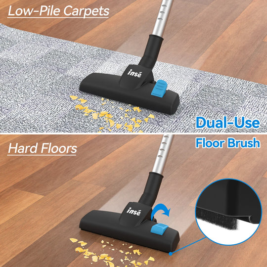 Corded Stick Vacuum Cleaner - 600W Powerful Suction, Bagless, Cyclone Filter - for Home, Pet Hair & Hard Floor