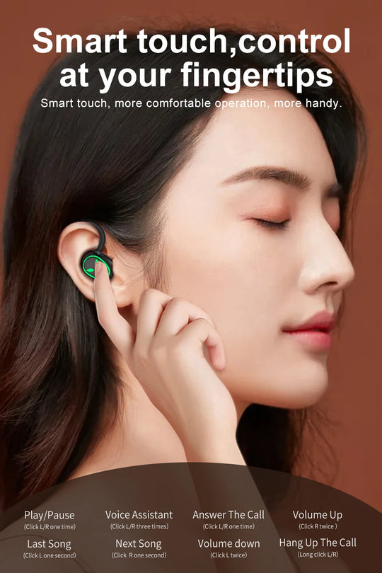 i22A TWS Wireless Earbuds - ENC Noise Cancellation with LED Power Display