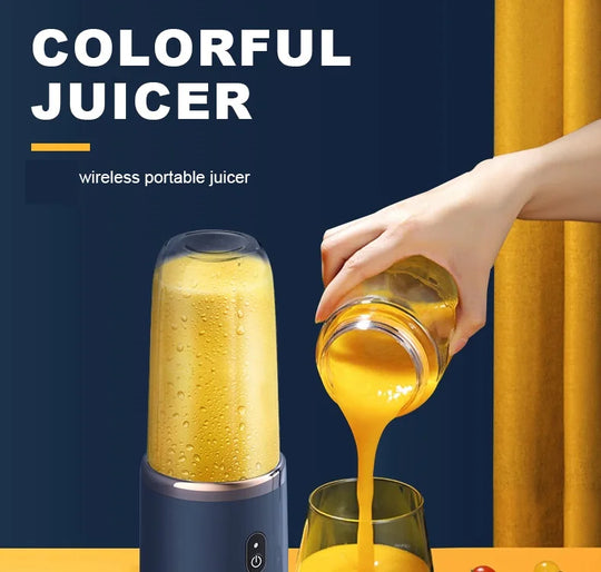 Portable Juicer Cup - 6-Blade Blender Bottle for Smoothies & Fresh Juice