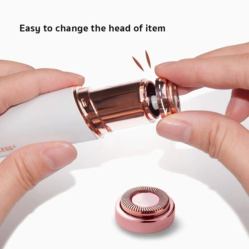 Electric Facial Hair Remover - Lipstick Shaver with Built-in LED Light - for Women
