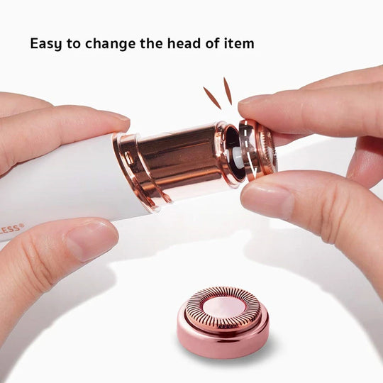 Electric Facial Hair Remover - Lipstick Shaver with Built-in LED Light - for Women