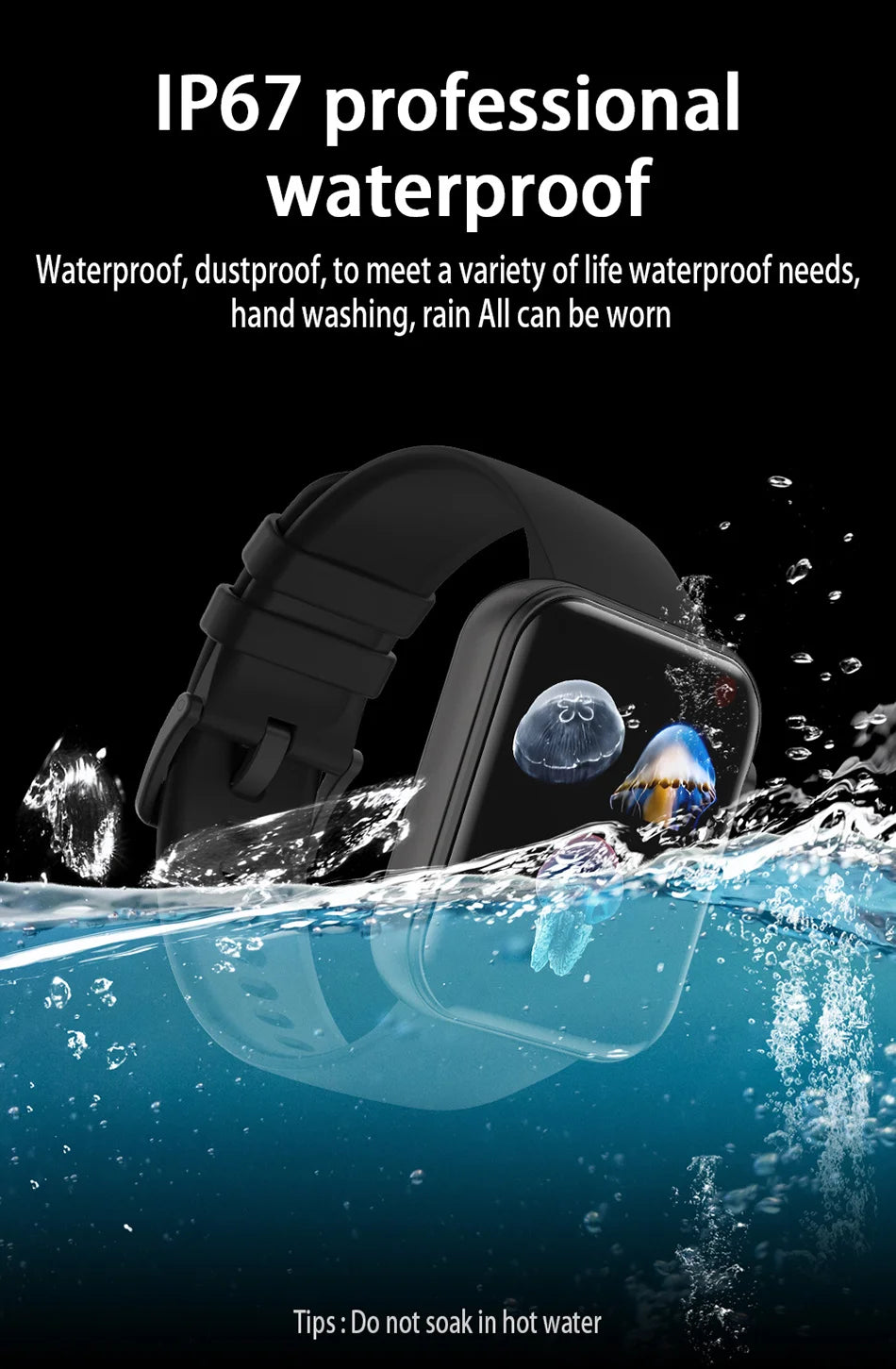 Smart Watch with Camera - Photo Video Heart Rate Bluetooth Call Waterproof