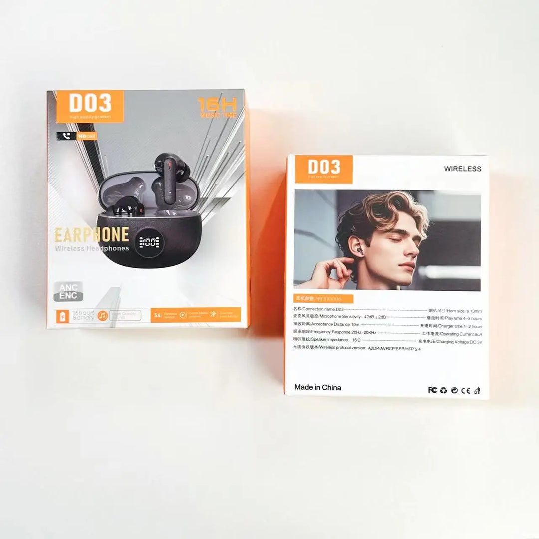 Wireless Earbuds - ANC ENC Noise Cancelling Subwoofer Headset