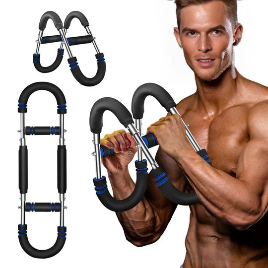 65*17.5cm Twister Arm Exerciser With Foam Handle 40-50kg Adjustable Chest Workout Bar Forearm Triceps Muscle Fitness Equipment