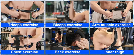 65*17.5cm Twister Arm Exerciser With Foam Handle 40-50kg Adjustable Chest Workout Bar Forearm Triceps Muscle Fitness Equipment