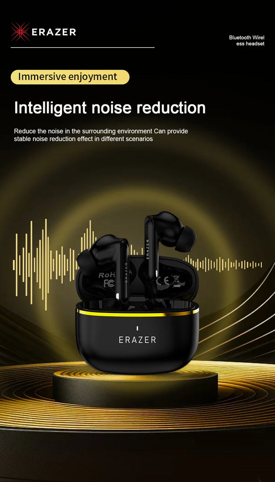 Wireless Bluetooth Earbuds - HiFi Stereo Sports Noise Reduction Headphones