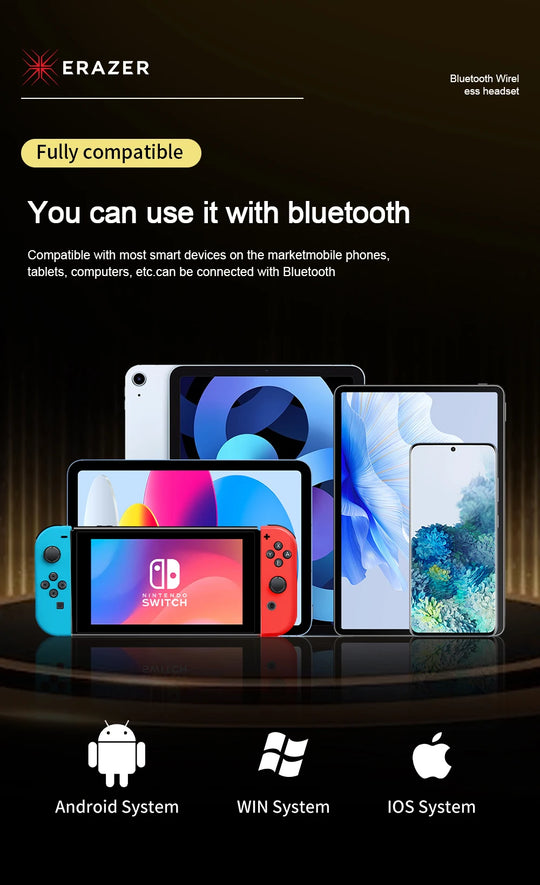 Wireless Bluetooth Earbuds - HiFi Stereo Sports Noise Reduction Headphones