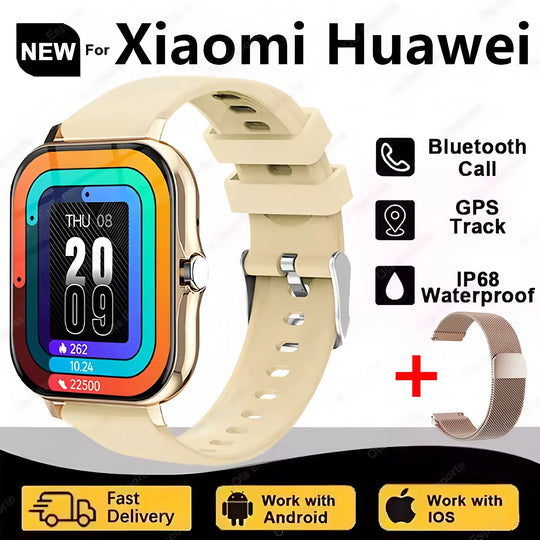 Smart Watch - AMOLED Bluetooth Call GPS NFC Waterproof Fitness Tracker