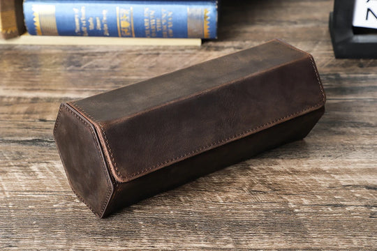 Leather Watch Roll Box - 1/2/3/4/6/8 Slots Travel Case & Display Holder - for Men & Women