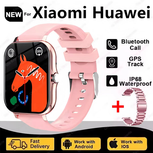 Smart Watch - AMOLED Bluetooth Call GPS NFC Waterproof Fitness Tracker