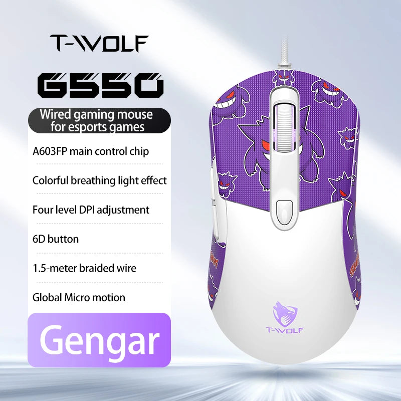 Wired Gaming Mouse - 6-Key High Precision Optical Mouse for PC & Laptop