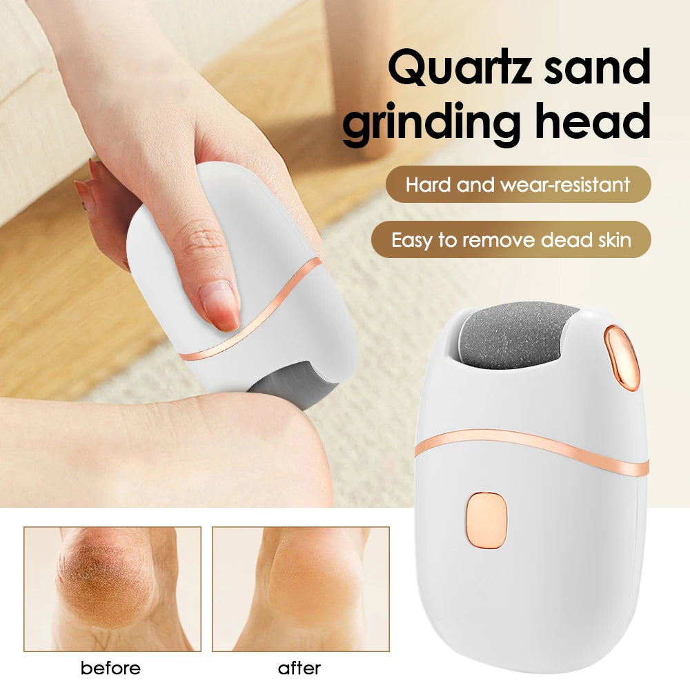 Electric Foot Callus Remover - Rechargeable Pedicure Tool, 2-Speed, LED Light, Diamond Grinding Head