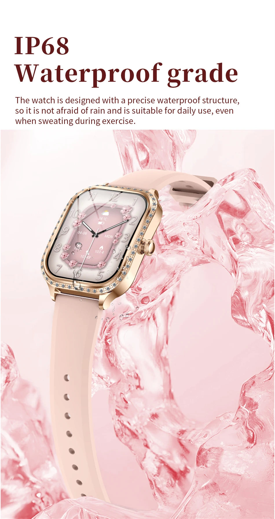 Luxury Smart Watch for Women - 1.75" HD Bluetooth Call Heart Rate Fitness Tracker