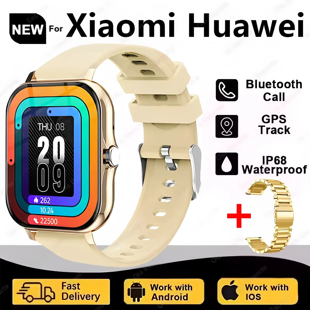 Smart Watch - AMOLED Bluetooth Call GPS NFC Waterproof Fitness Tracker