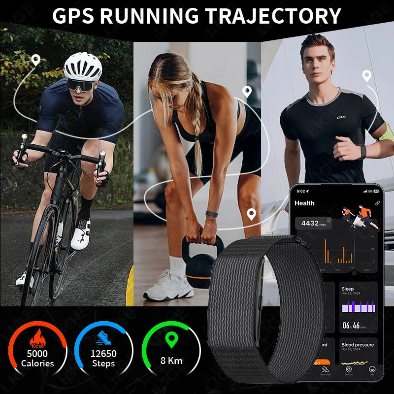 GPS Smart Watch - Heart Rate Blood Pressure Health Tracker Call Reminder