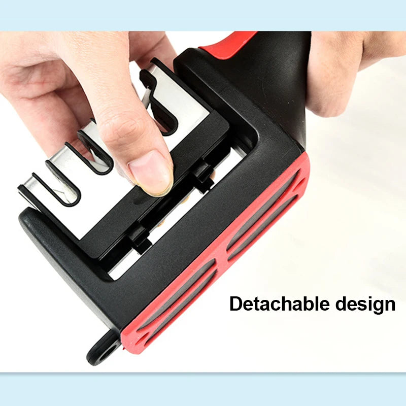Kitchen Knife Sharpener - 4-Stage Hand-Held Sharpening Tool for All Knives