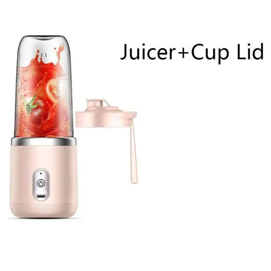 Portable Juicer Cup - 6-Blade Blender Bottle for Smoothies & Fresh Juice