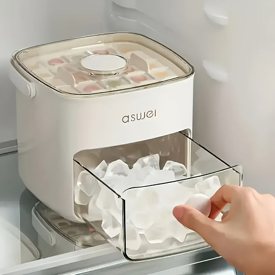 48-Cube Ice Maker - Double Layer Press Lid Ice Tray for Home