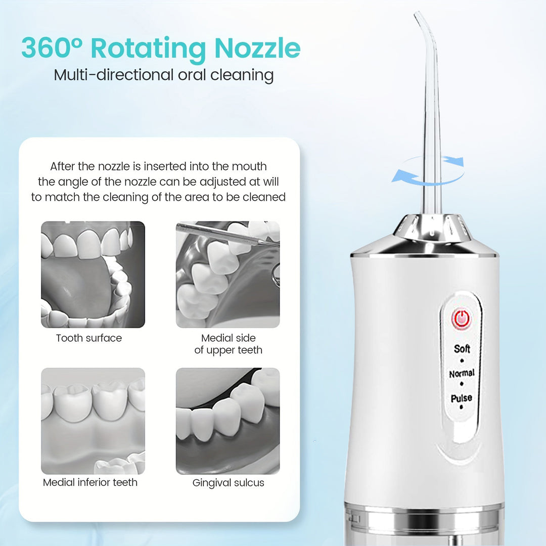 Cordless Dental Oral Irrigator - 4-in-1 Water Flosser