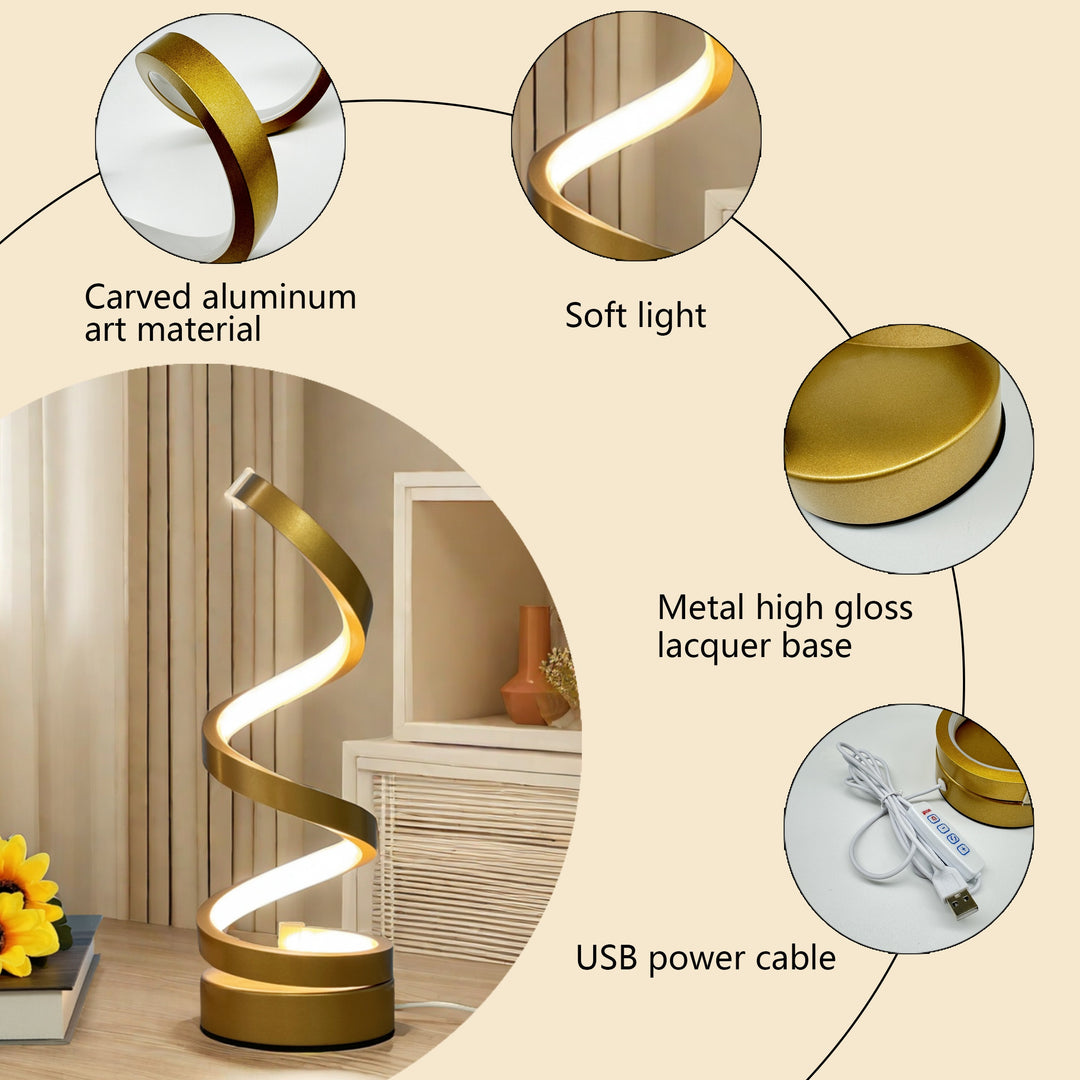 Spiral LED Table Lamp