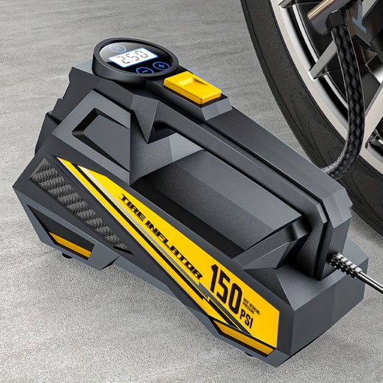 Digital Tire Inflator - Portable 12V Air Compressor with LED Light