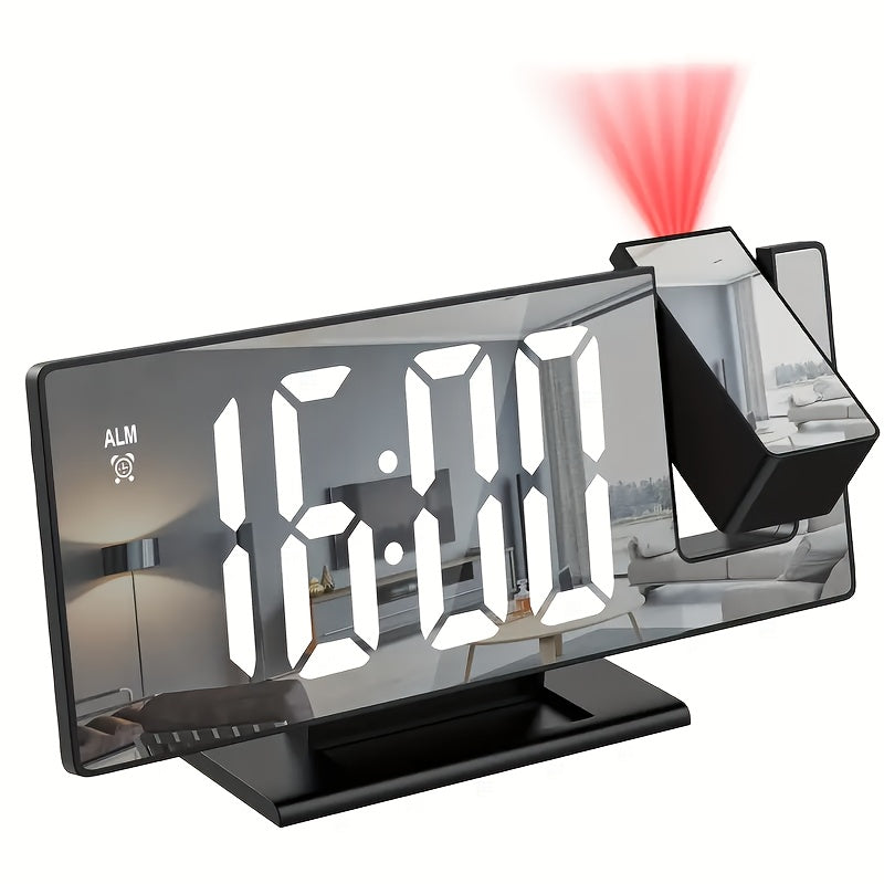 Digital Projection Alarm Clock with USB Power