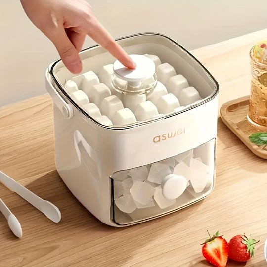 48-Cube Ice Maker - Double Layer Press Lid Ice Tray for Home
