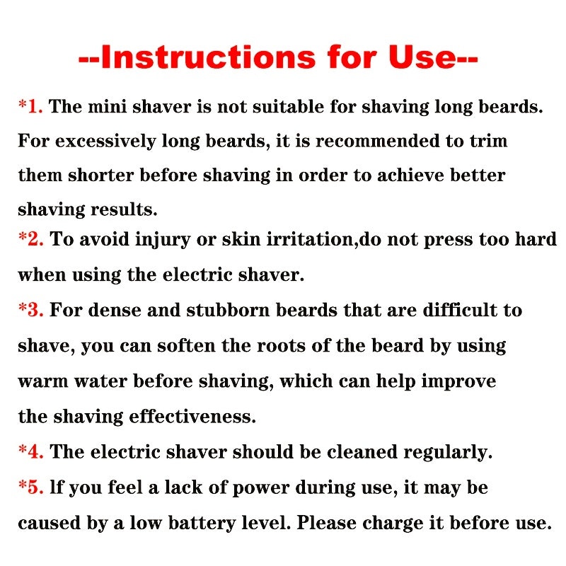 Electric Shaver for Men & Women